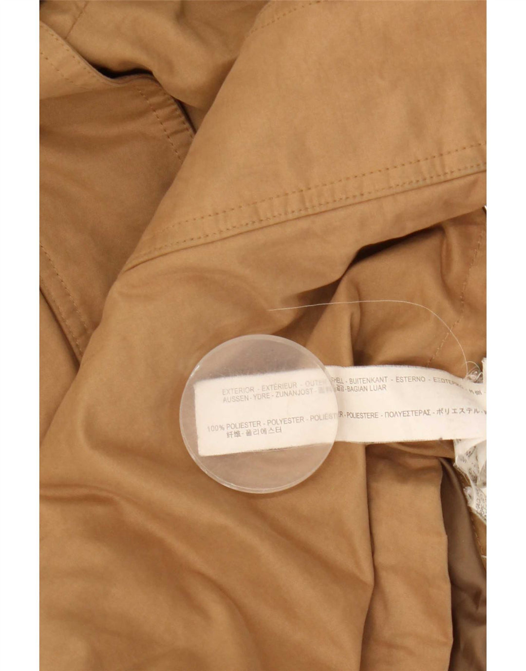 Jachetă parka cu glugă pentru femei Zara UK 6 XS poliester bej