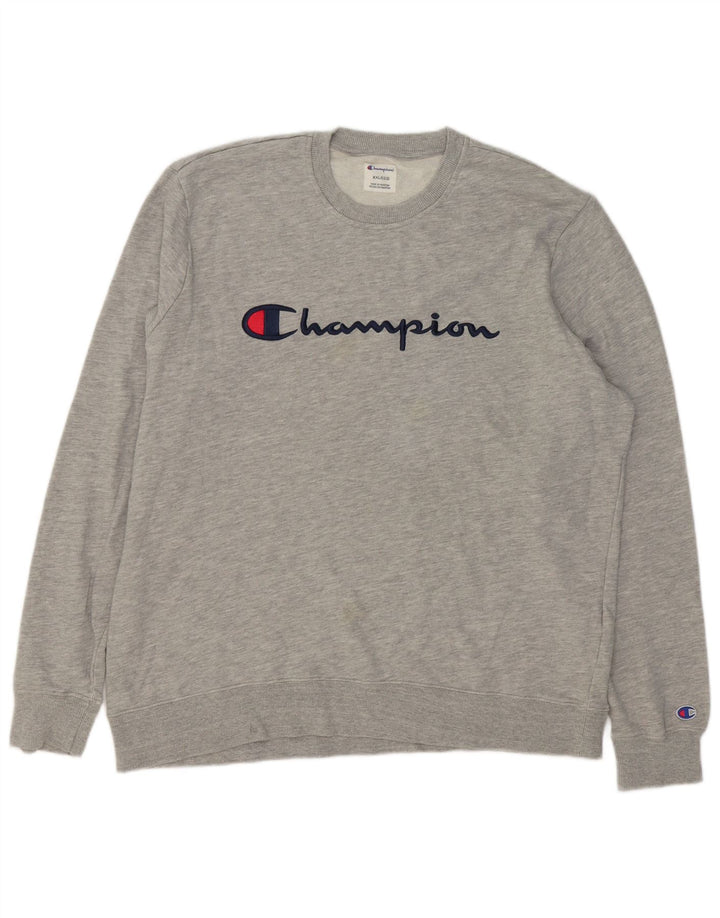 Pulover cu grafic pentru bărbați Champion, 2XL, bumbac cu pete gri