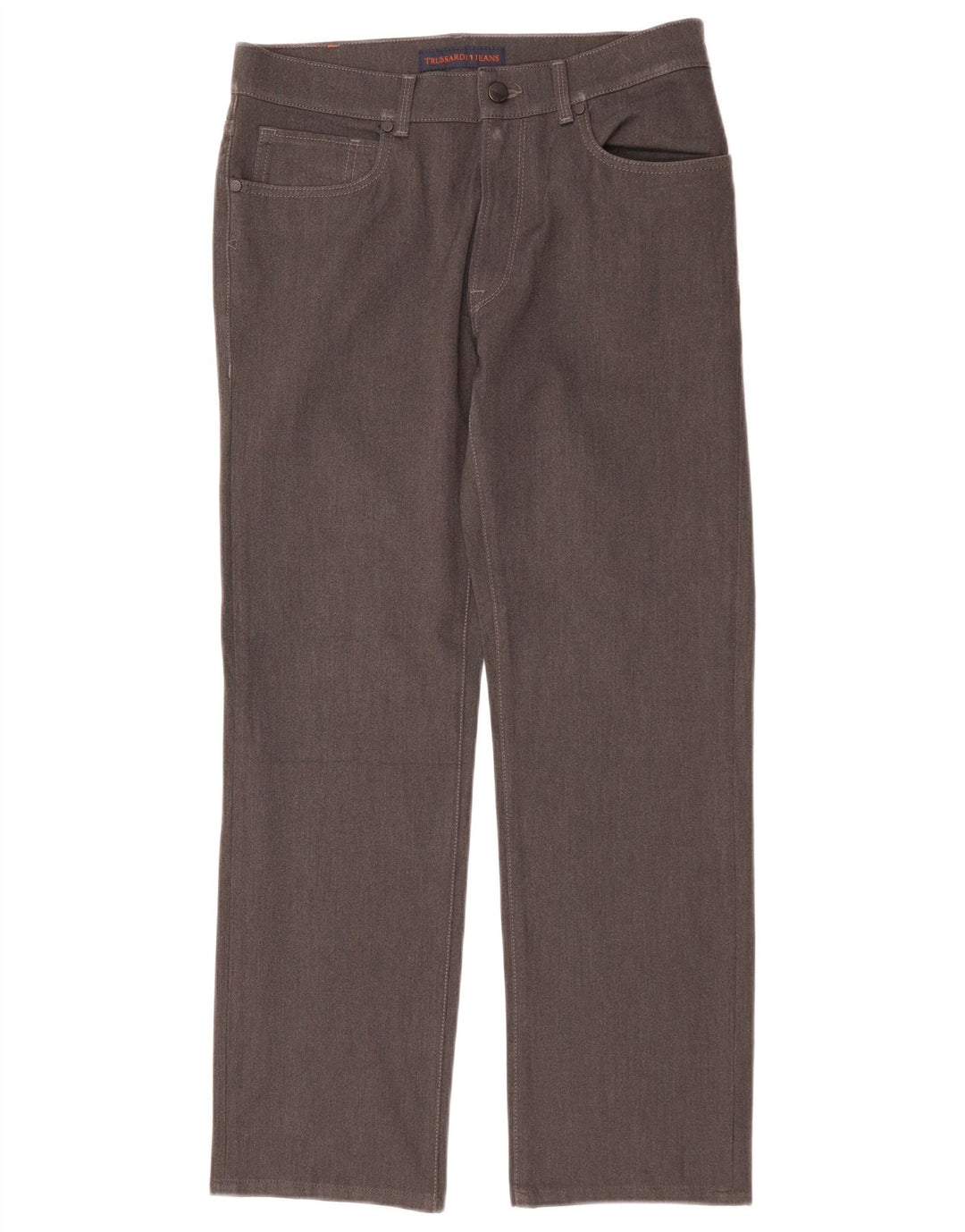 Pantaloni casual drepti Trussardi pentru femei W33 L29 poliester gri