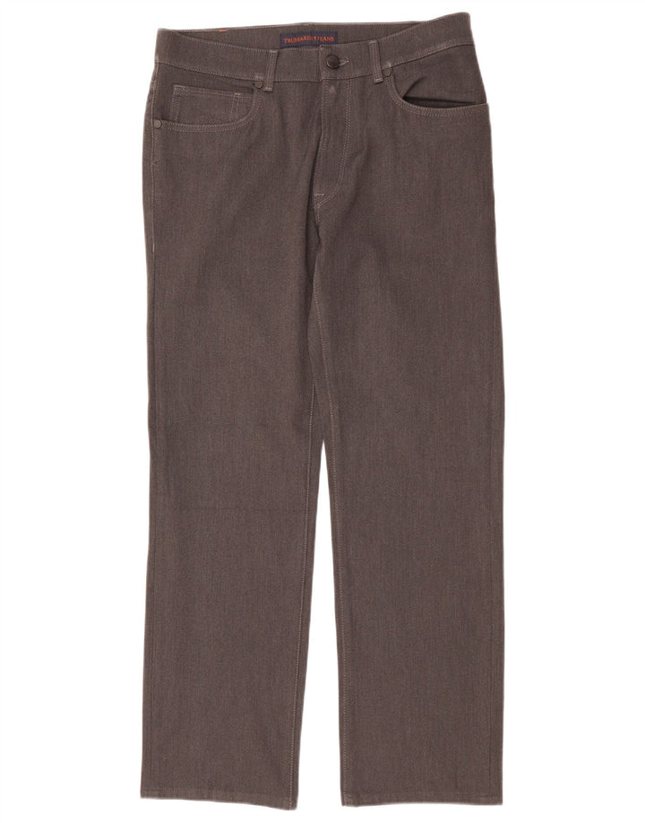 Pantaloni casual drepti Trussardi pentru femei W33 L29 poliester gri