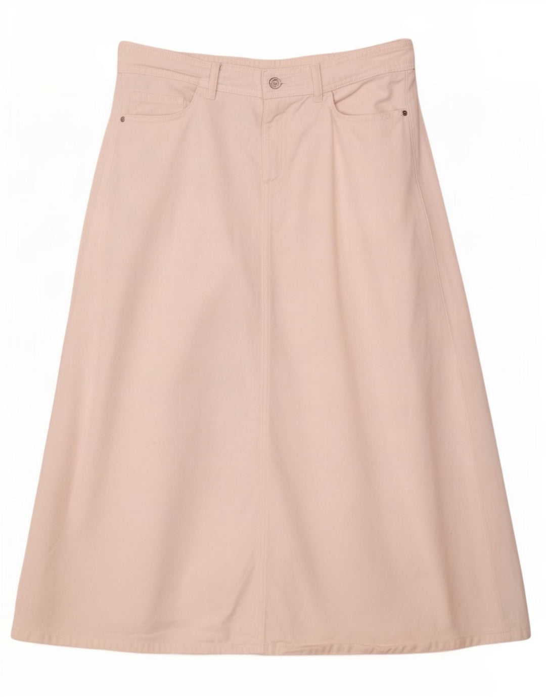 Fusta Midi Denim Zara Femei Mediu W28 Bumbac Alb
