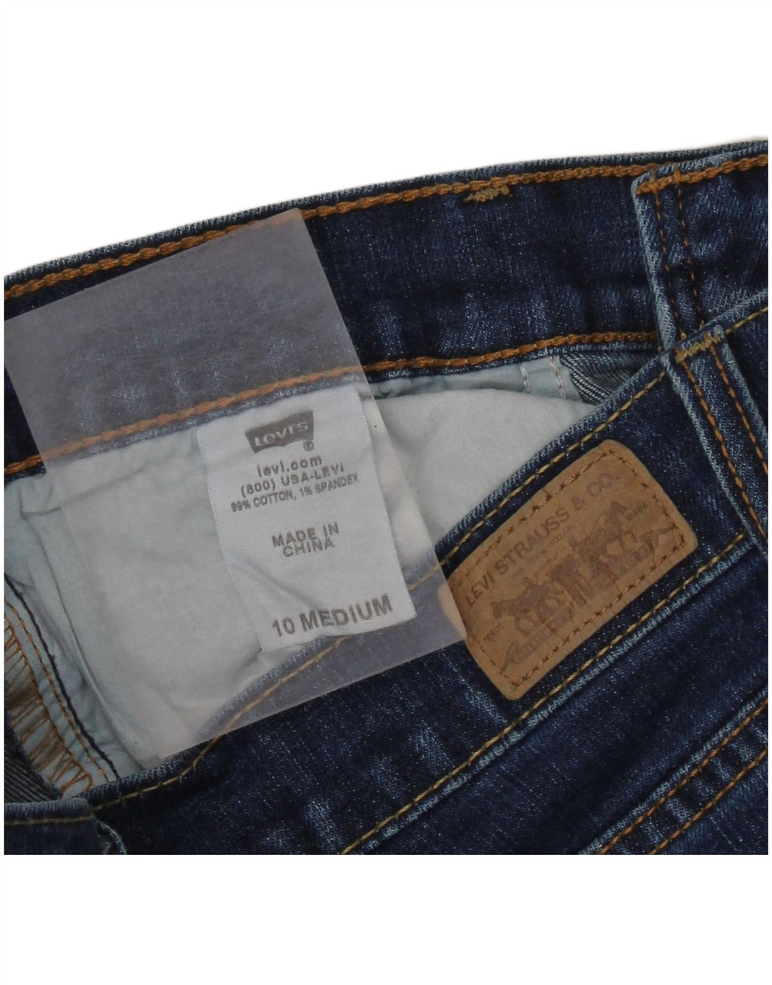 Blugi drepti pentru femei LEVI'S 505 US 10 mare W30 L30 bumbac albastru
