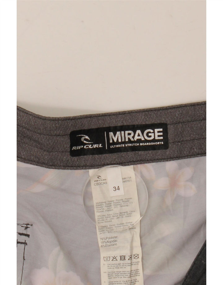 Pantaloni scurți de înot Rip Curl Mirage pentru bărbați, mari, gri, poliester floral