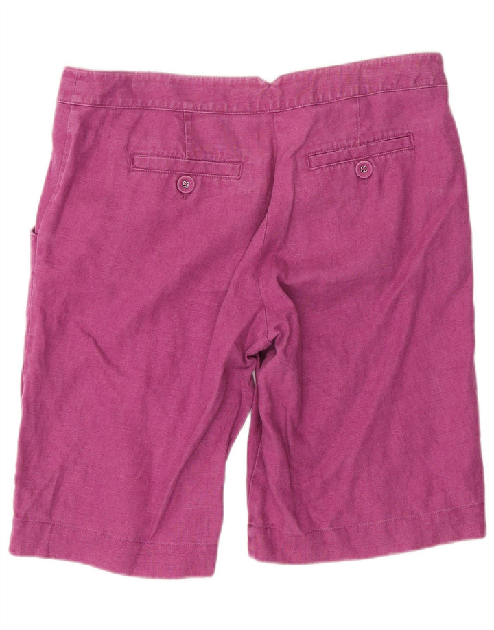 Pantaloni scurți casual BODEN pentru femei UK 10 Small W29 Purple Linen