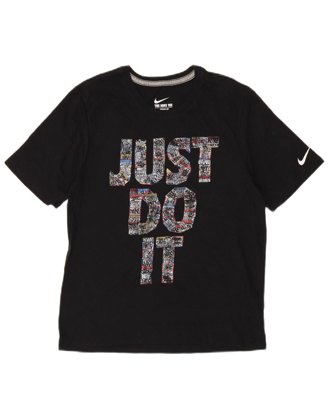 Tricou grafic NIKE pentru femei Athletic Cut Top UK 12 Bumbac mediu negru