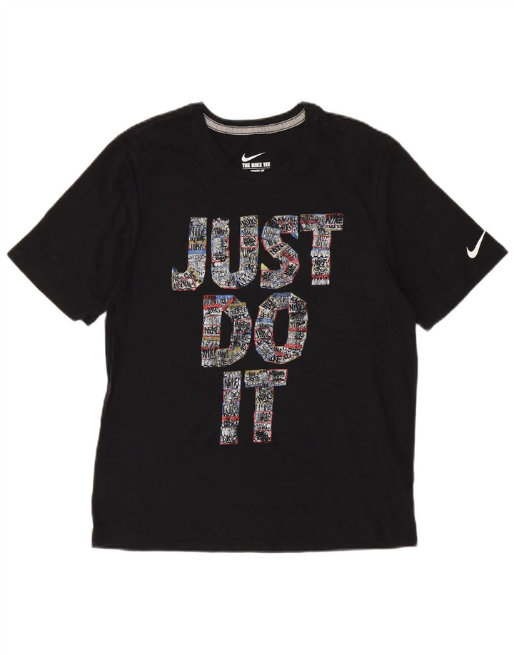 Tricou grafic NIKE pentru femei Athletic Cut Top UK 12 Bumbac mediu negru