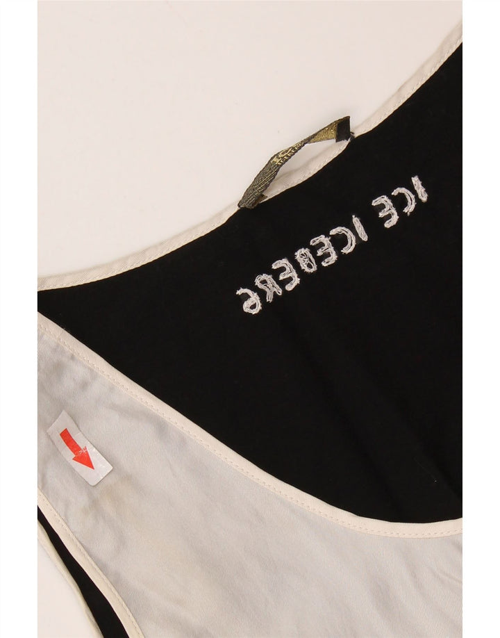 Bluză cu grafică pentru femei ICEBERG Top UK 8 Mic alb negru