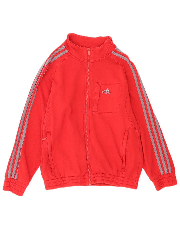 Jachetă de trening pentru băieți Adidas 11-12 ani, bumbac roșu