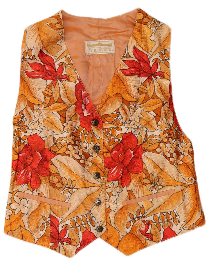 Vestă vintage pentru femei UK 10 Mic Multicolor Floral