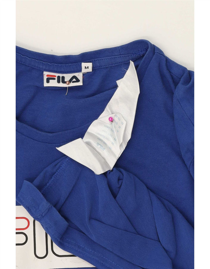 Tricou cu grafică pentru bărbați Fila Top Medium Blue Bumbac