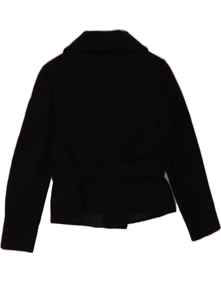 VINTAGE Womens Double Breasted Blazer Jacket UK 12 Medium Black Vintage Vintage and Second-Hand Vintage from Messina Hembry 