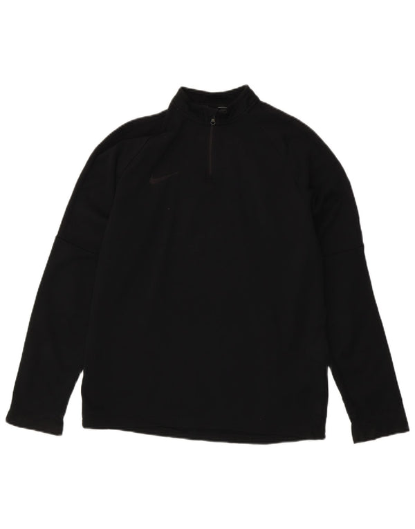 Trening pentru băieți Dri Fit Zip Neck Pullover Top 13-14 ani XL Negru