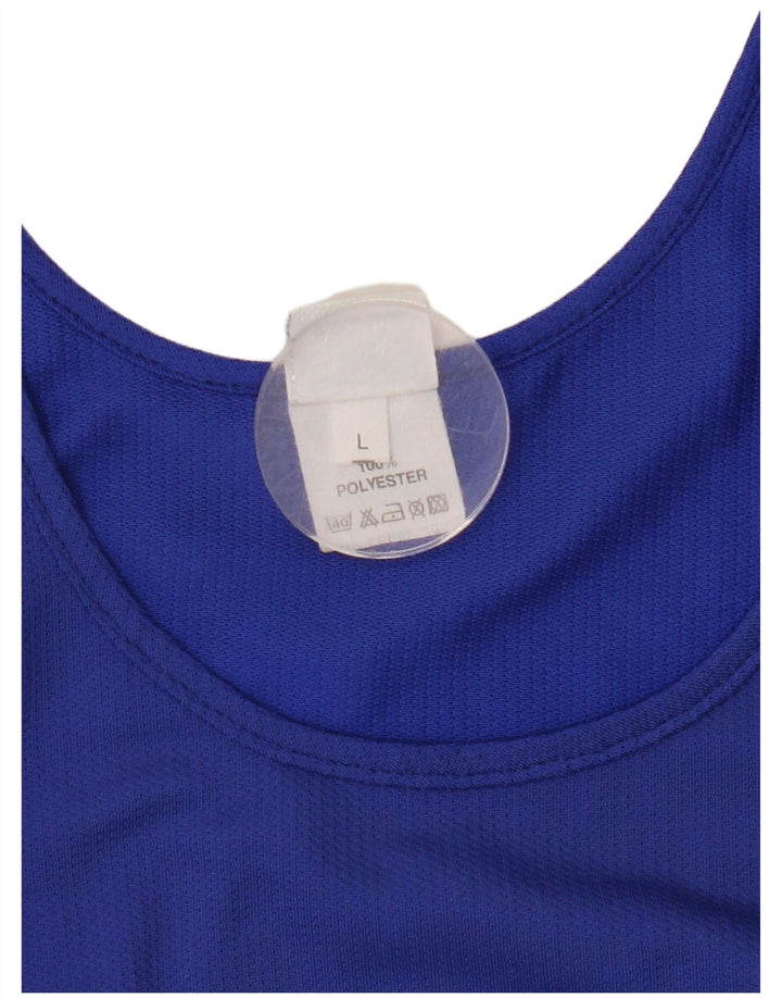 Top cu vestă grafică Asics pentru bărbați, mare, albastru, poliester color bloc