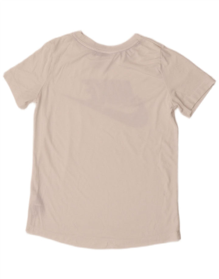 Tricou grafic Nike pentru femei Top UK 10 Small Poliester alb