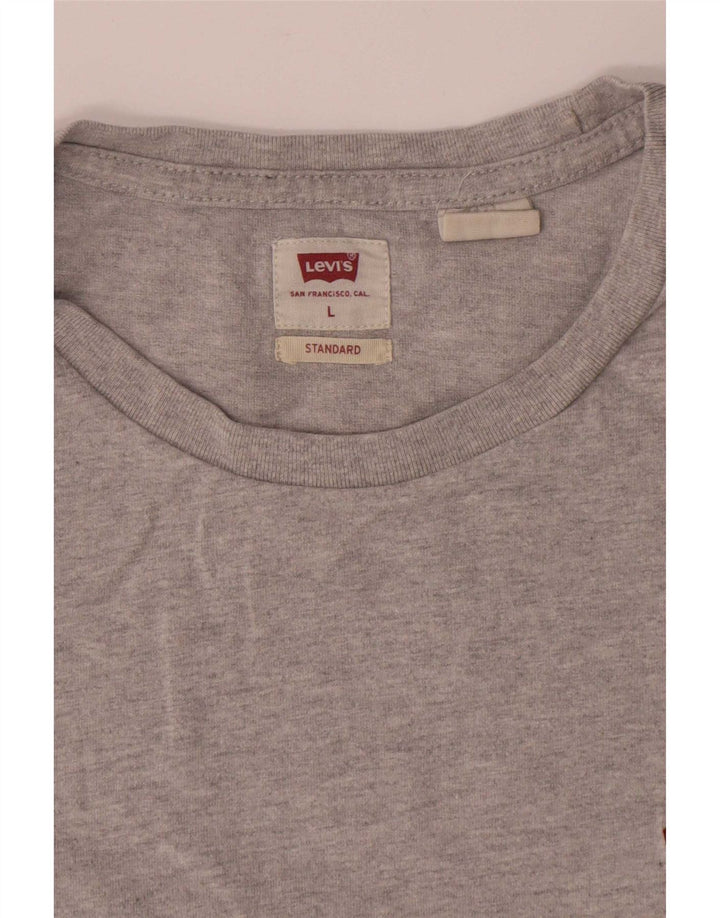 Tricou standard pentru bărbați Levi's Top mare din bumbac gri
