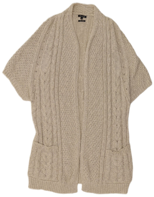 Pulover cardigan cu mânecă scurtă pentru femei Massimo Dutti UK 16 mare bej