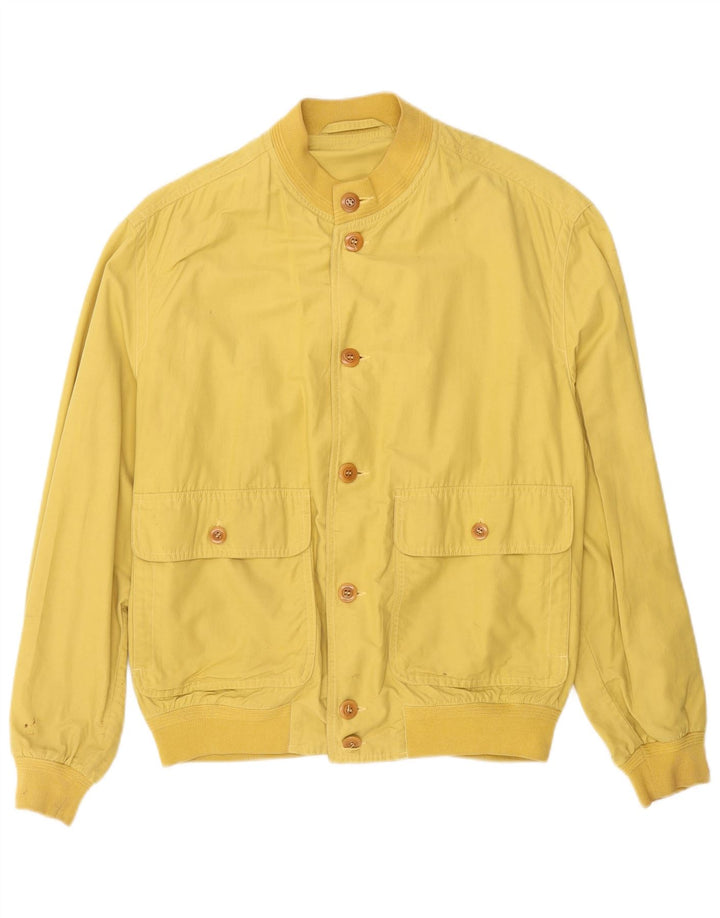 RODRIGO Mens Bomber Jacket IT 50 Large Yellow Cotton
