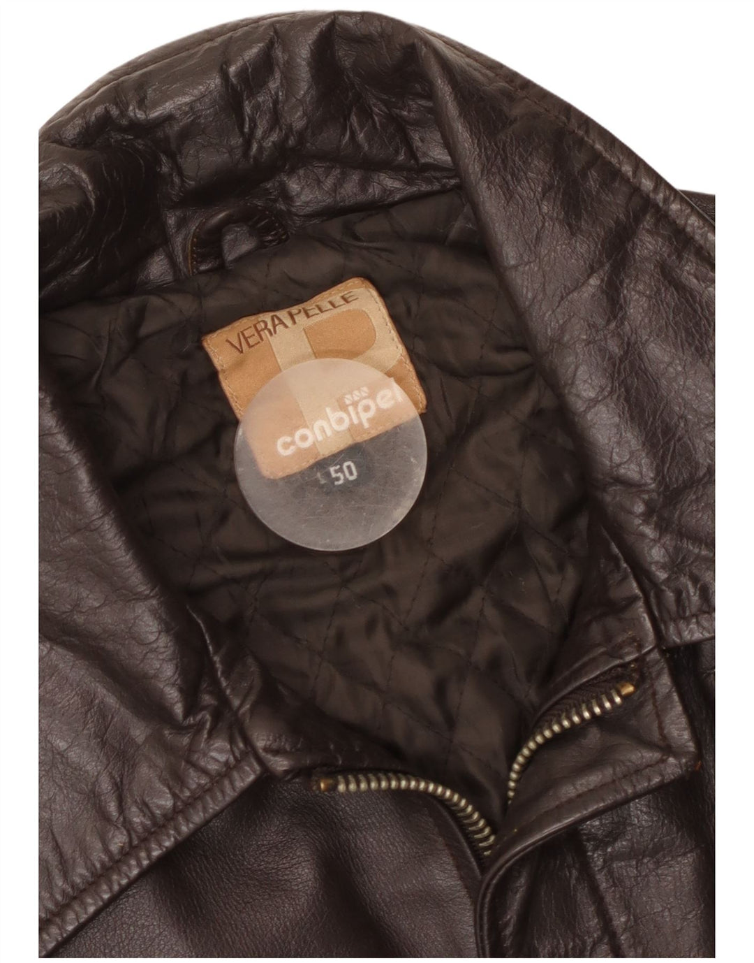 Jachetă de piele pentru bărbați Conbipel IT 50, maro, piele mare