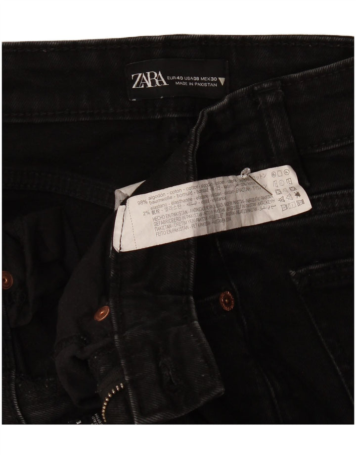 Blugi tăiați pentru femei Zara EU 40 Medium W30 L25 Bumbac negru