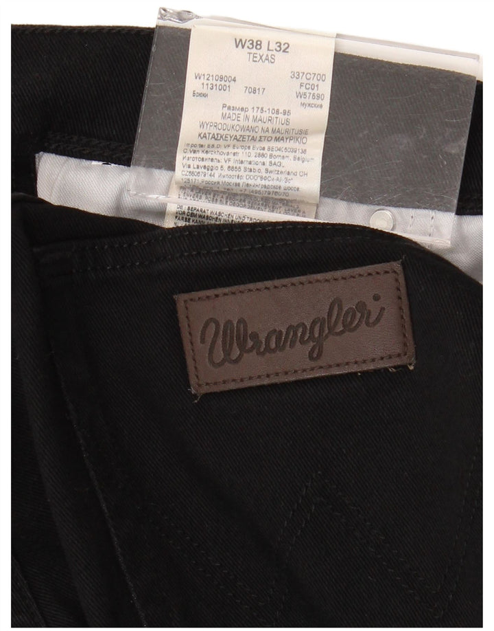 WRANGLER Blugi drepte pentru bărbați Texas W38 L32 bumbac negru