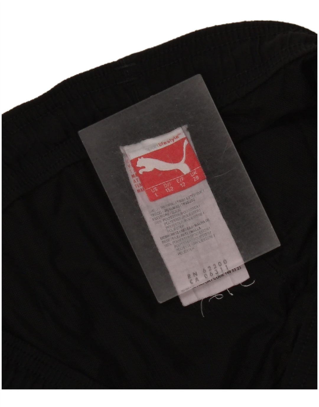 Pantaloni scurți sport grafic Puma pentru băieți 11-12 ani poliester negru