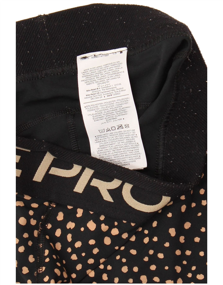 Leggings NIKE Graphic Capri pentru femei UK 12 Poliester cu pete negre medii