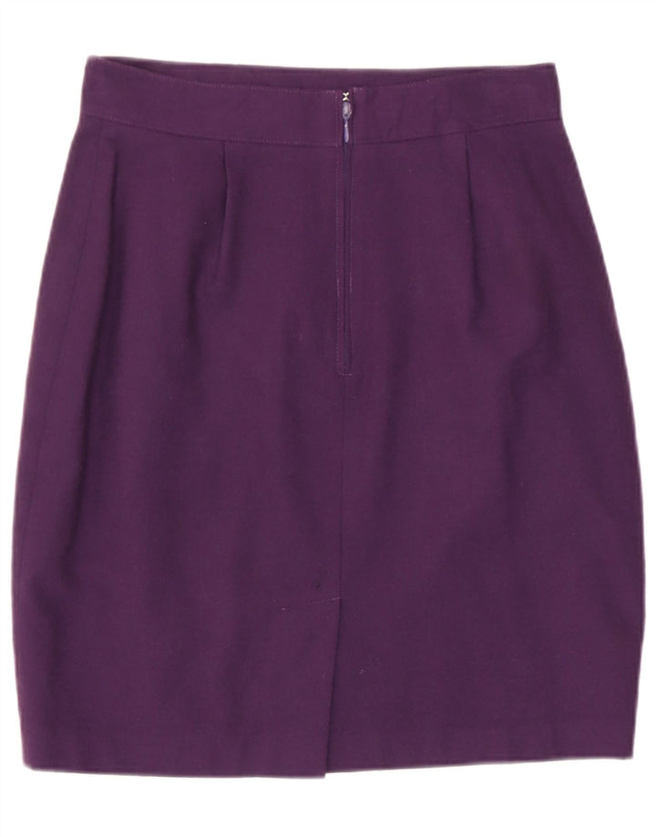 Fusta creion pentru femei Benetton IT 44 Medium W28 Lână violet