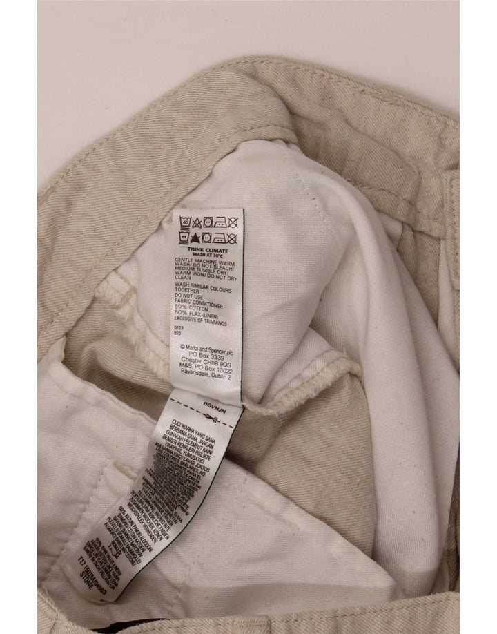 Marks & Spencer Mens Chino Shorts Large W34 Grey Flax