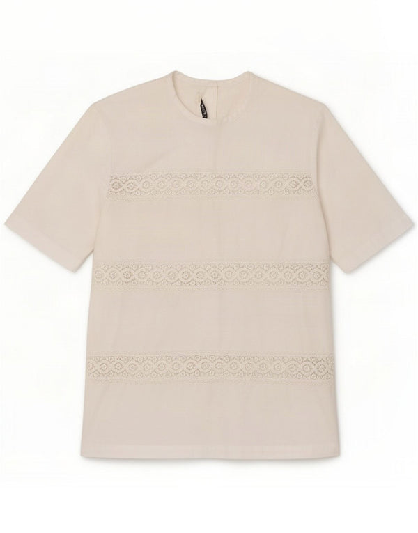 Naracamicee Bluză Femei Top UK 12 Medium White Bumbac