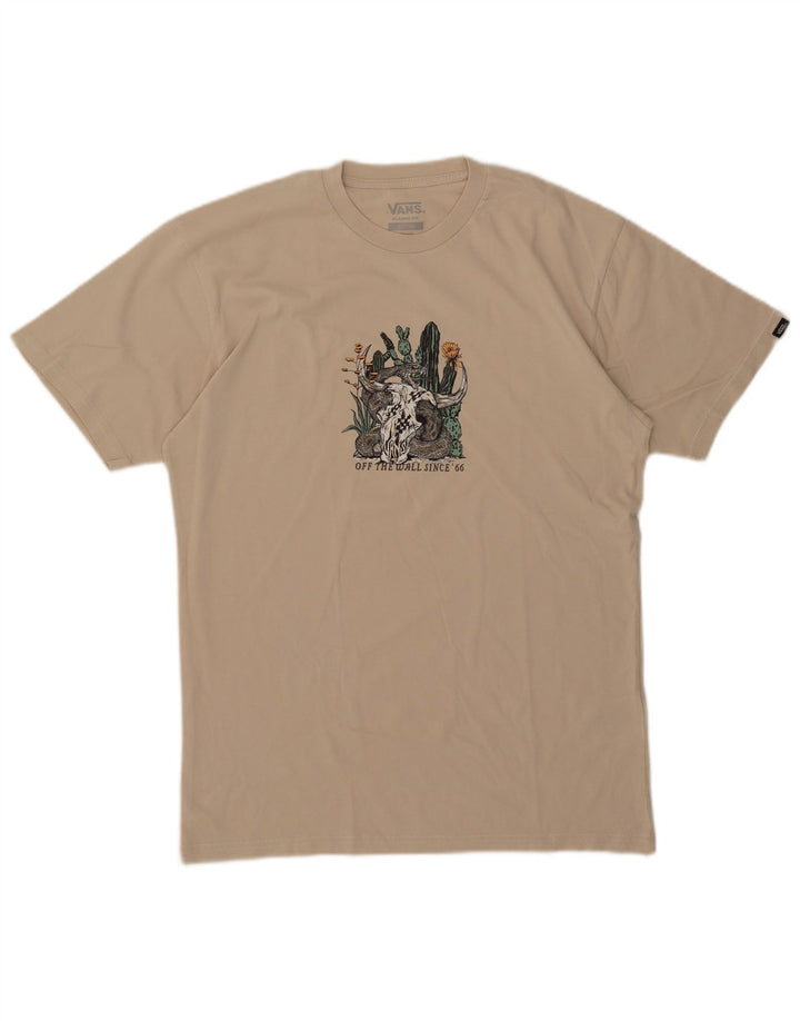 Tricou grafic Vans Classic Fit Top Bumbac Bej Mediu