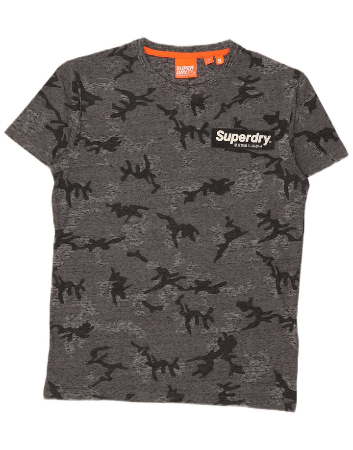 Tricou Superdry pentru bărbați Top mic, gri, camuflaj, bumbac