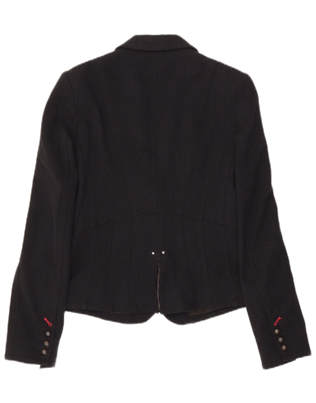 Marc Cain Jachetă Blazer pentru femei cu 3 nasturi UK 6 XS Lână neagră