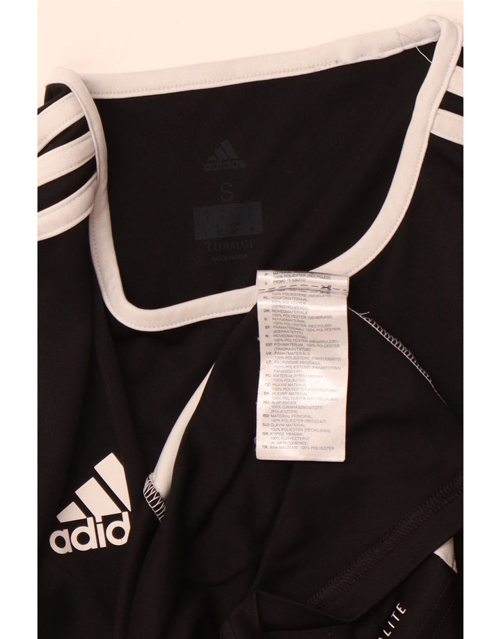 Tricou ADIDAS Climalite pentru bărbați Top mic, negru, poliester color bloc
