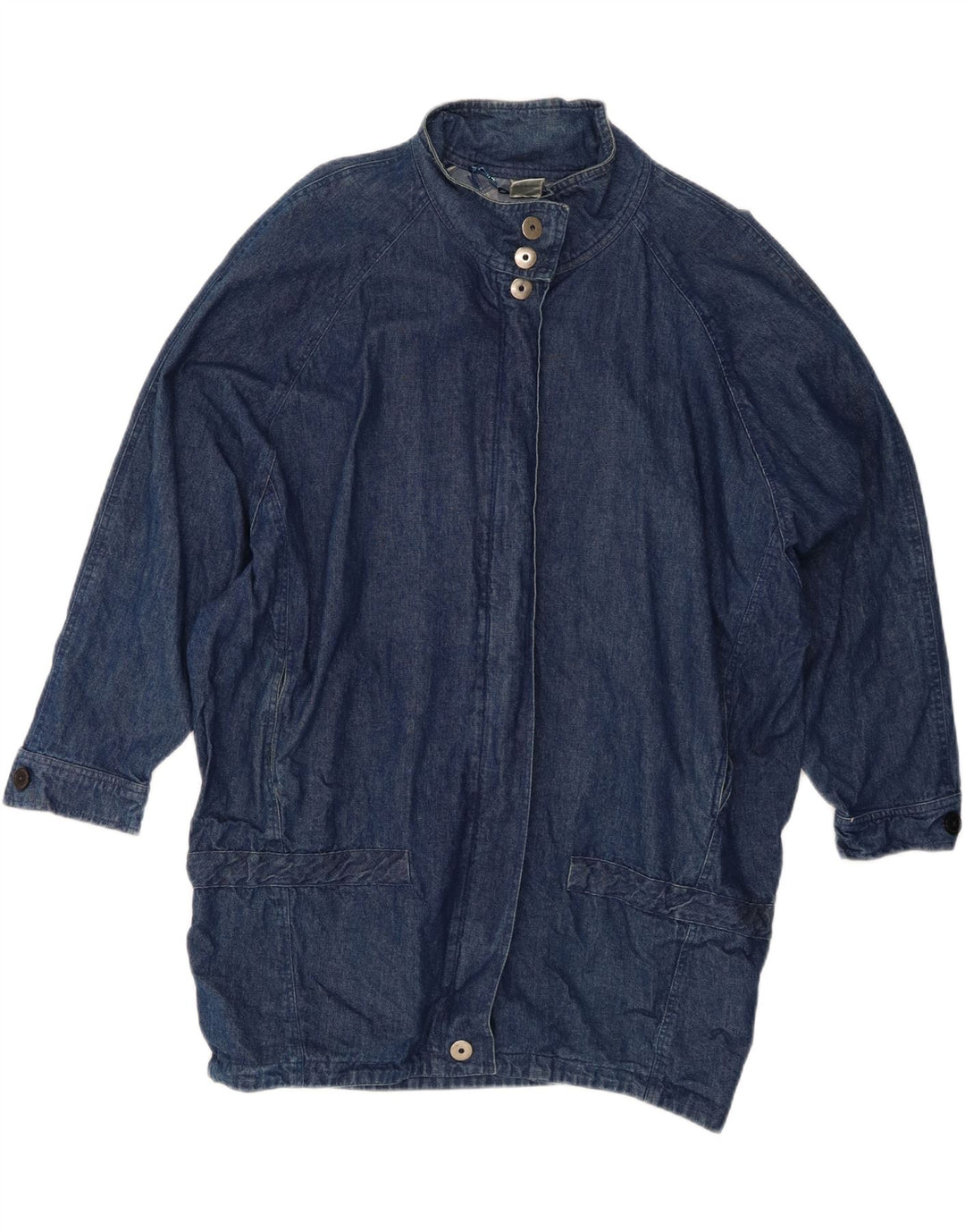 Palton de blugi supradimensionat pentru femei vintage EU 42, bumbac albastru mare