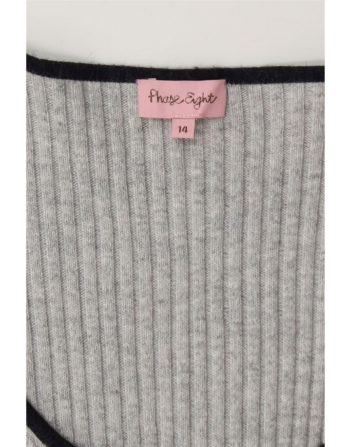 Rochie jumper pentru femei Phase Eight UK 14, bumbac color bloc, gri mediu