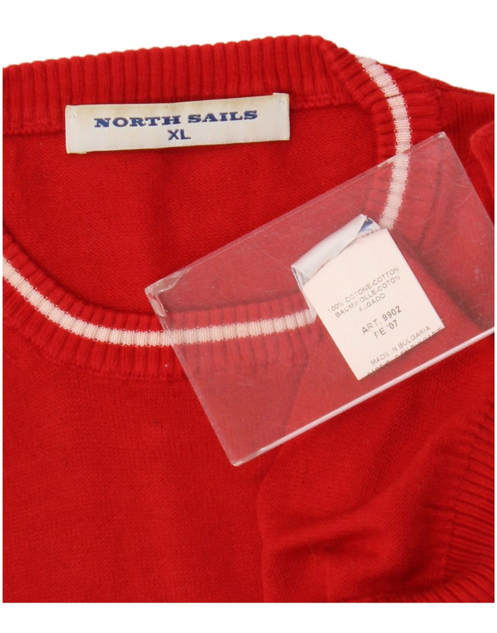 Pulover pentru bărbați North Sails cu gât roșu, bumbac XL