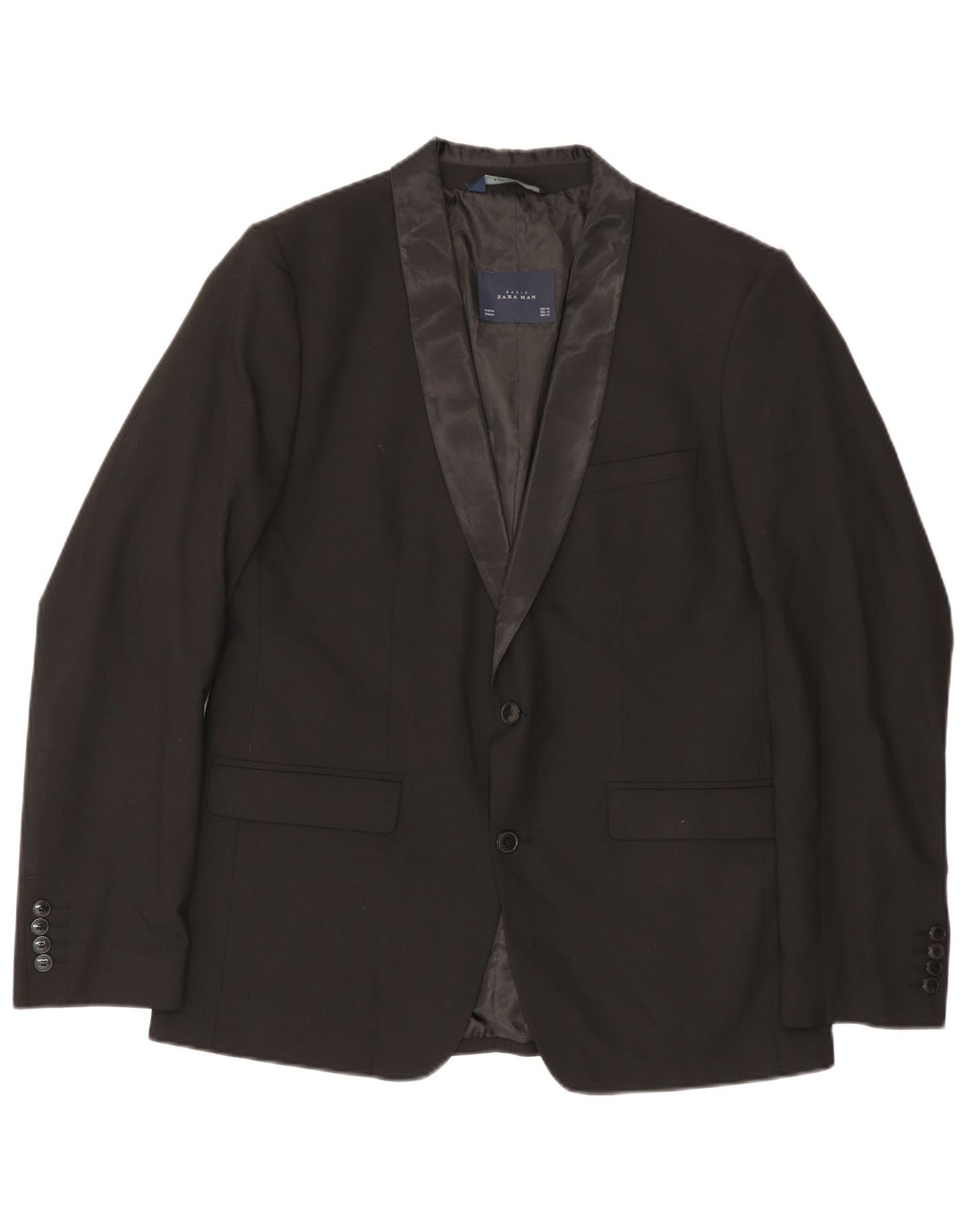 Blazer pentru bărbați Zara, cu 2 nasturi, UK 40Lung Negru