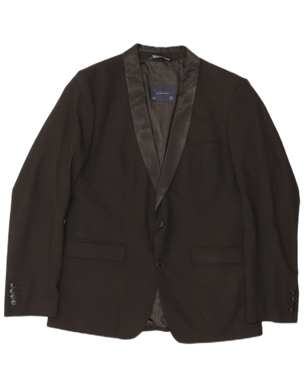 Blazer pentru bărbați Zara, cu 2 nasturi, UK 40Lung Negru