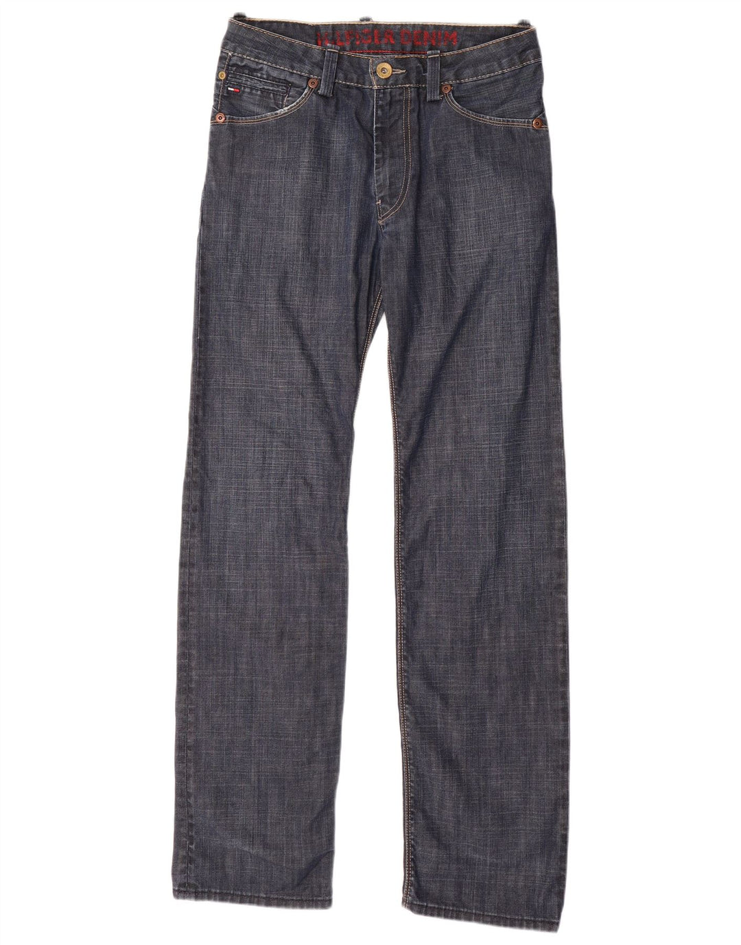 TOMMY HILFIGER Blugi drepti pentru bărbați L30 L34 Bumbac bleumarin