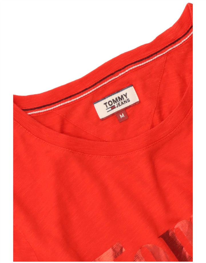 Tricou grafic Tommy Hilfiger pentru femei Top UK 12 Medium Red