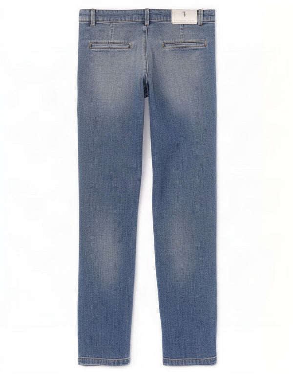 Trussardi blugi slim pentru femei Distressed W26 L31 poliester albastru