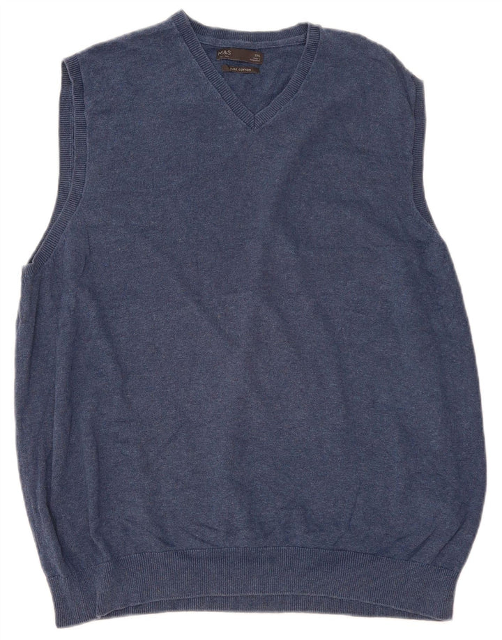 Vestă pentru bărbați Marks & Spencer, 2XL, bumbac bleumarin
