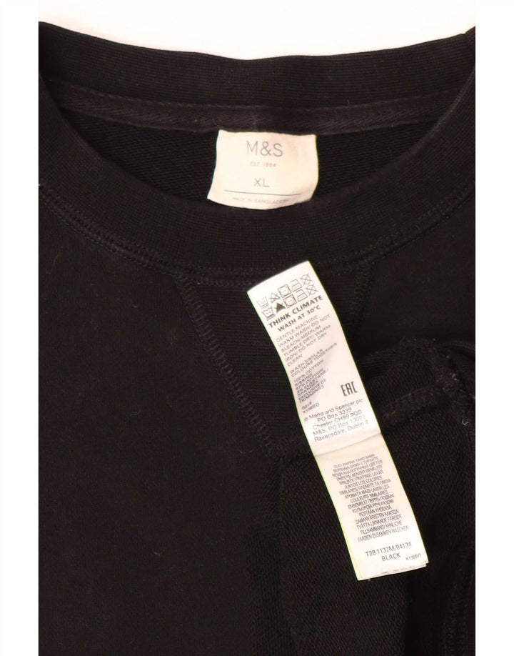 Hanorac pentru bărbați Marks & Spencer Pulover XL bumbac negru