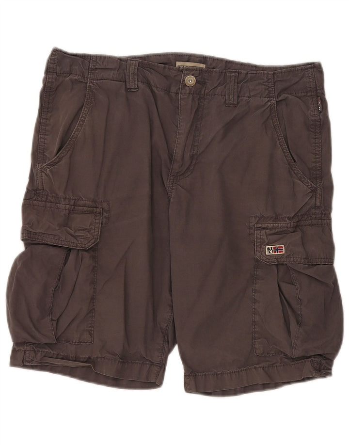Pantaloni scurți cargo Napapijri pentru bărbați W31, bumbac gri mediu