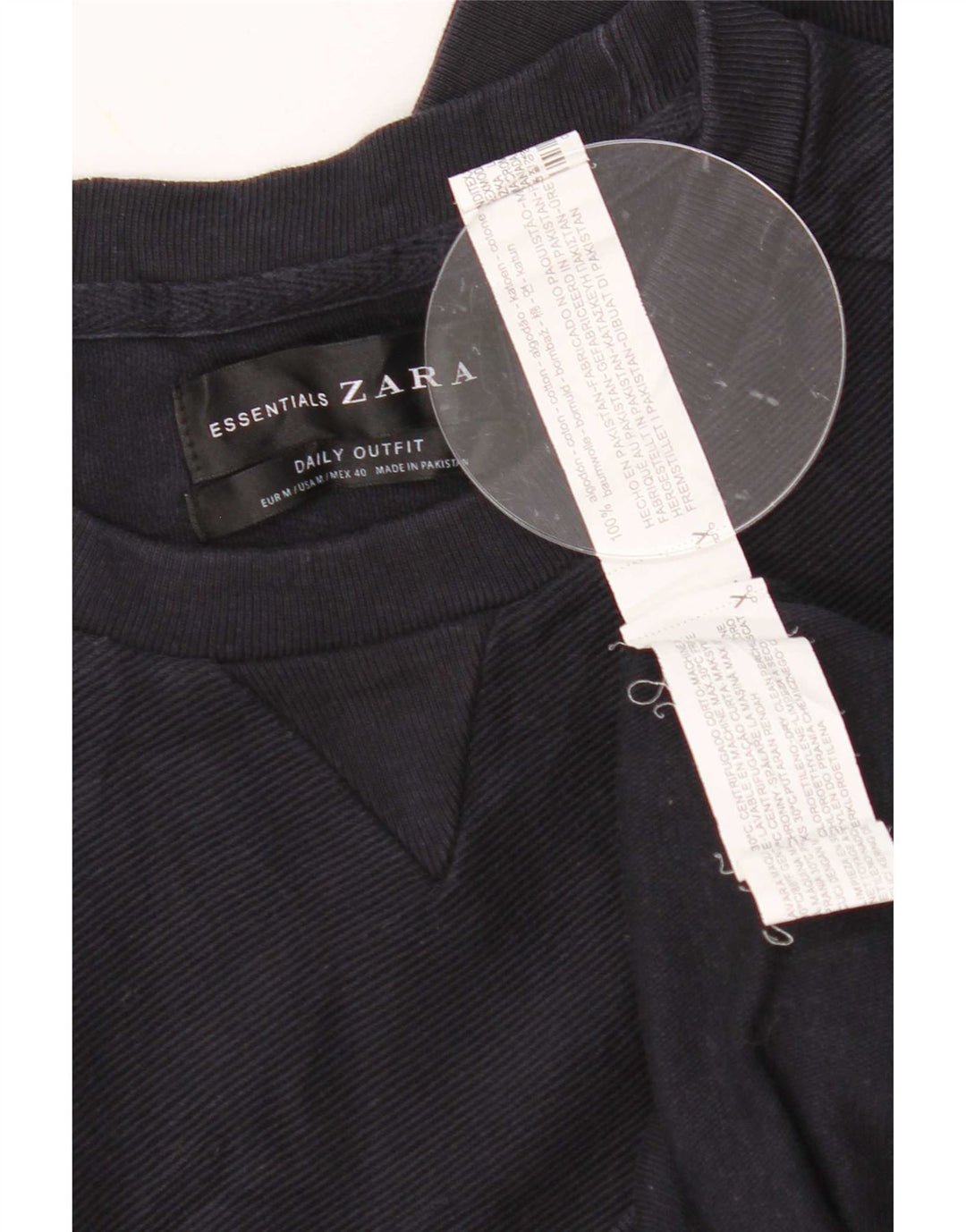 Pulover pentru bărbați Zara Pulover Medium Bleumarin Bumbac