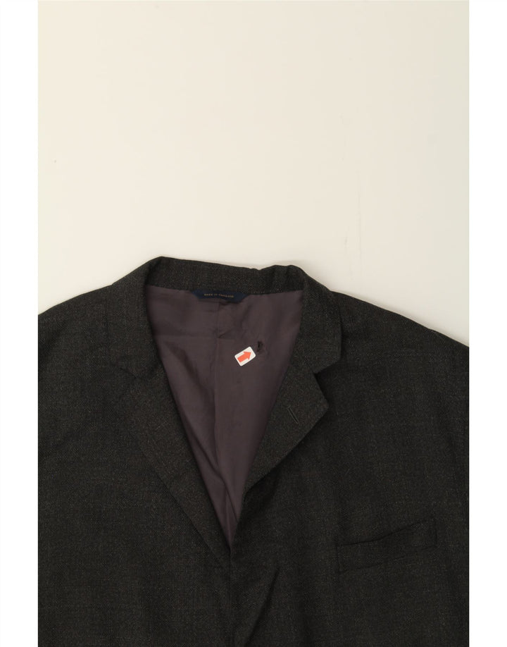 BROOKS BROTHERS Mens 2 Button Blazer Jacket IT 50 Large Grey Wool Vintage Brooks Brothers and Second-Hand Brooks Brothers from Messina Hembry 