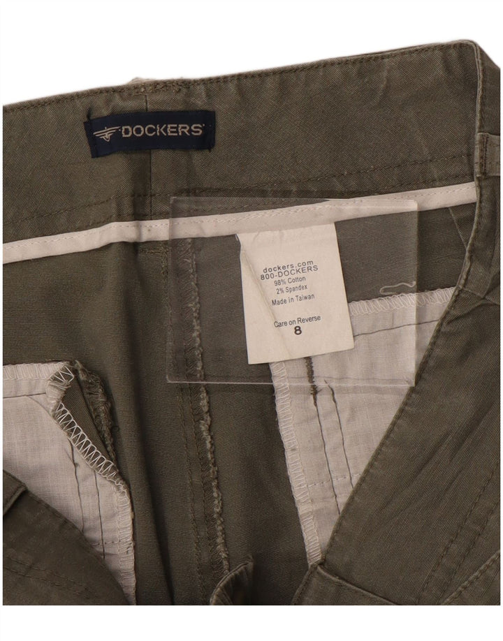 Pantaloni scurti cargo pentru femei Dockers US 8 Medium W30 Kaki Bumbac