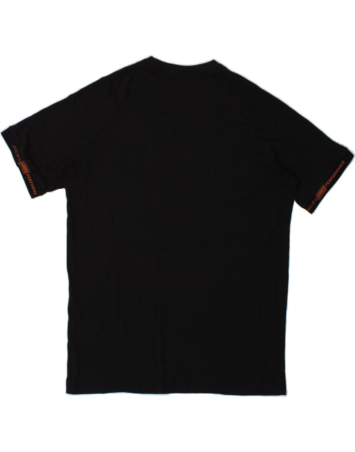 JACK & JONES Mens Core T-Shirt Top 2XL Black Vintage Jack & Jones and Second-Hand Jack & Jones from Messina Hembry 