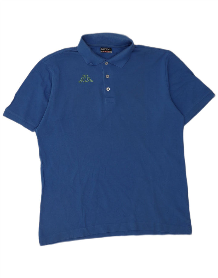 Cămașă polo cu grafică pentru bărbați Kappa, bumbac albastru mare