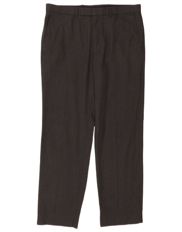 Marks & Spencer Pantaloni drepți pentru bărbați L34 L31 Poliester gri